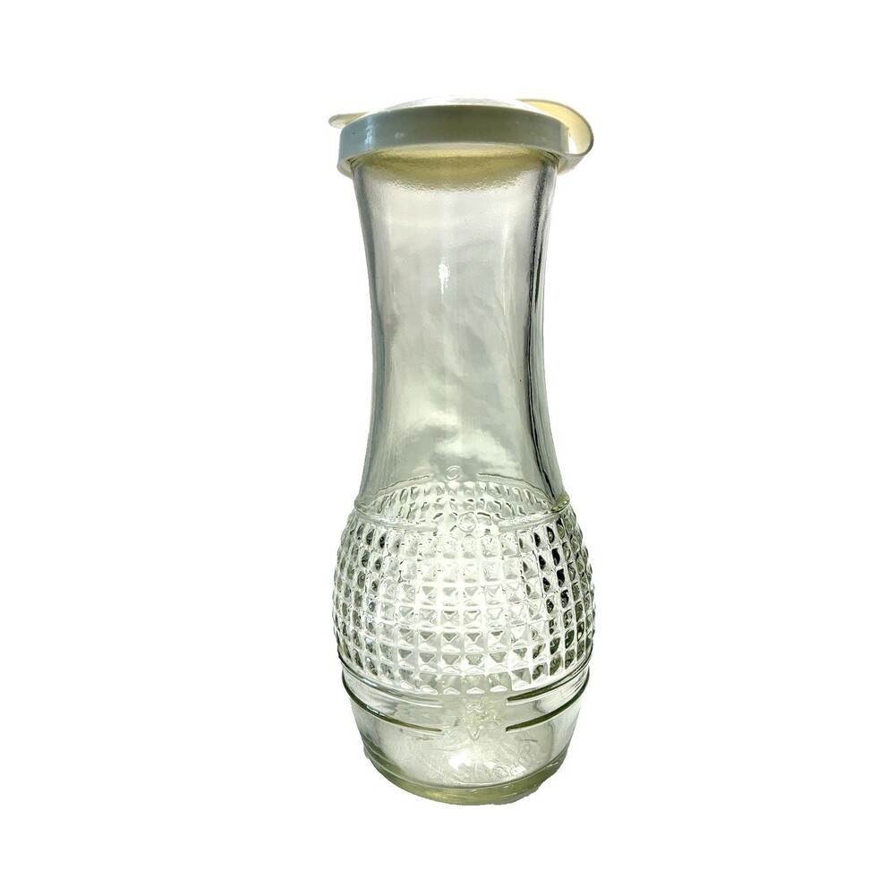 Vintage Good Seasons Cruet Salad Dressing Glass Bottle & White Lid Mixing Jar